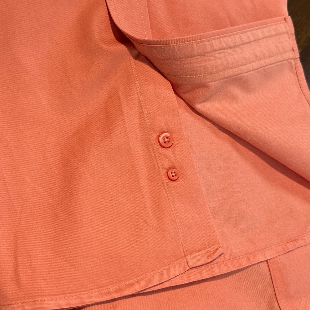 Wrangler 20X Mens Button Down Shirt Size L Salmon Coral Orange Western Cowboy - Picture 5 of 10